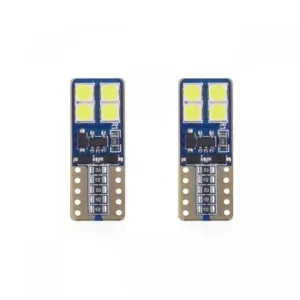Set becuri auto cu LED CANBUS T10e W5W 8 SMD Alb 12/24V Cumpărături sigure