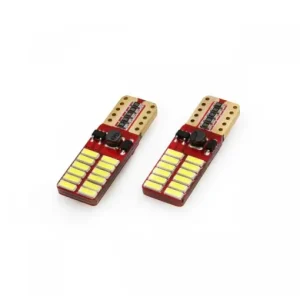 Set becuri auto cu LED CANBUS T10e W5W 24 SMD Alb 12V/24V Chilipir