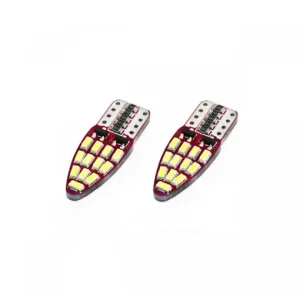 Set becuri auto cu LED CANBUS T10e W5W 24 SMD Alb 12V Reducere