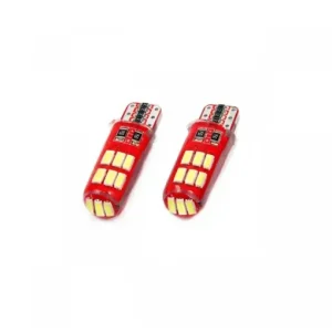 Set becuri auto cu LED CANBUS T10e W5W 12 SMD SILCA Alb 12V Ofertă de sezon