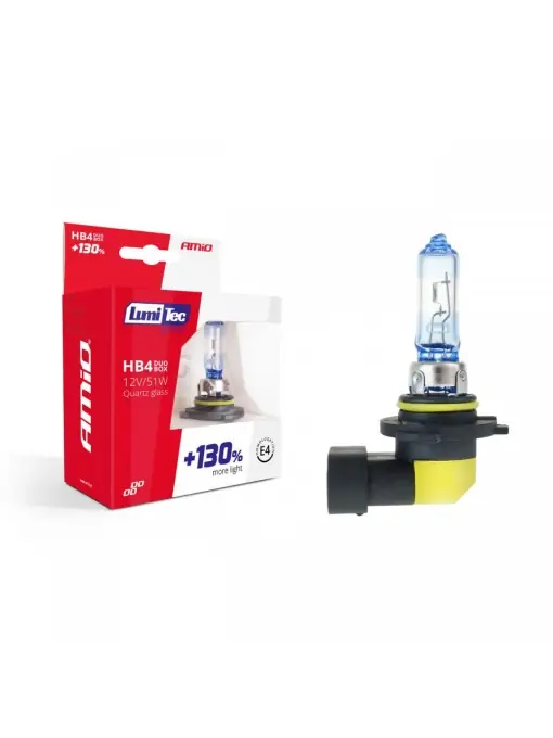 Bestseller Set becuri cu halogen HB4 12V 51W LumiTec LIMITED + 130% DUO BOX