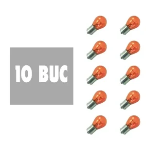 Bec auto Portocaliu PY21W- BAU15s 12V 21W - set de 10 - CARGUARD Chilipir