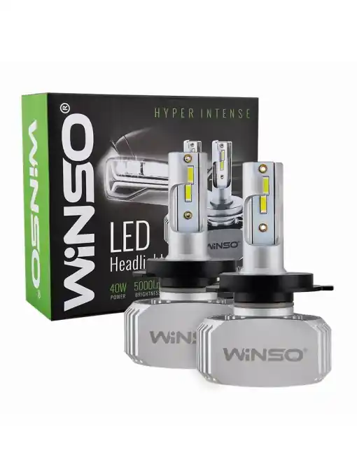 Bec LED Winso H4 12/24V, 40W, 5000 Lm 6000K, CSP Chip Livrare gratuită