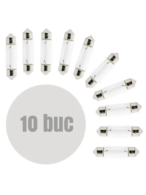 Bec MTR SV8.5 12V 10W Set 10 buc Bestseller