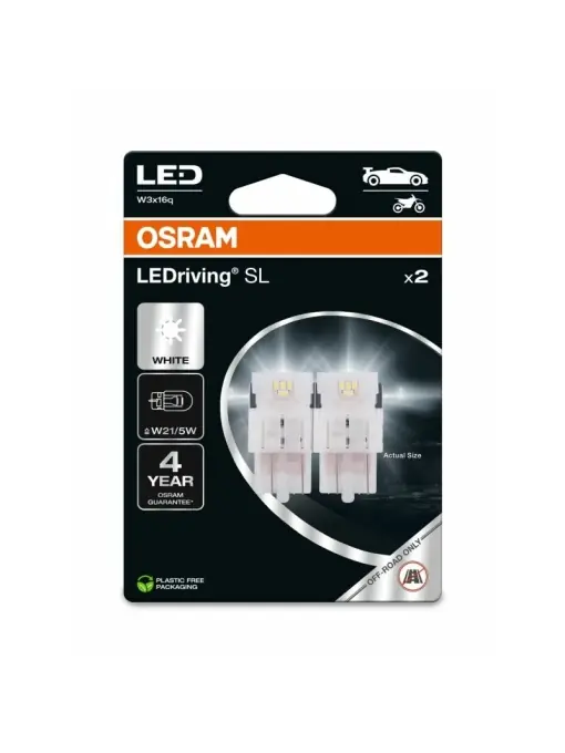 Cumpărături sigure BLISTER 2 BECURI LED TIP W21/5W ALB