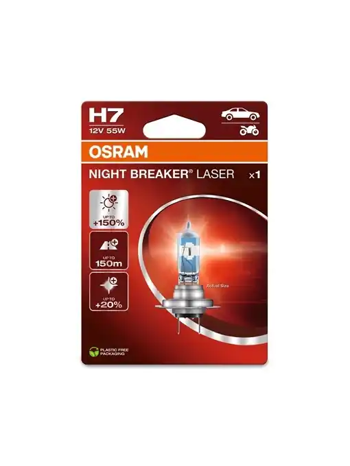 BLISTER 1 BEC H7 12V55W NIGHT BREAKER LASER NEXTGEN 150% Preferatul clienților