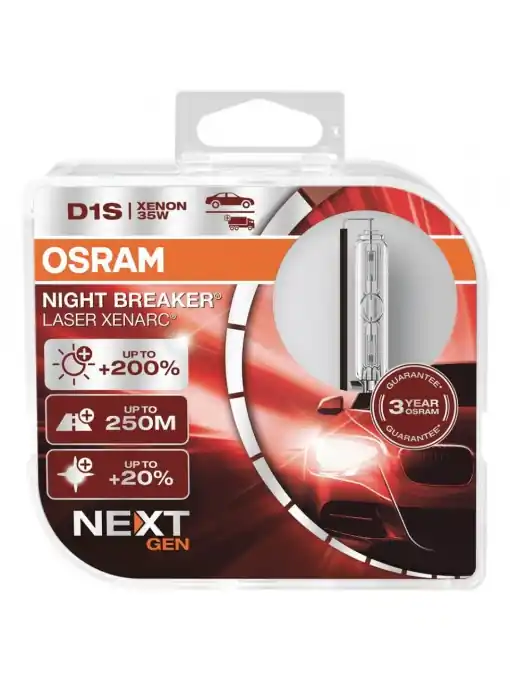 Set 2 becuri xenon 85V D1S XENARC NIGHT BREAKER LASER NextGen OSRAM Livrare gratuită