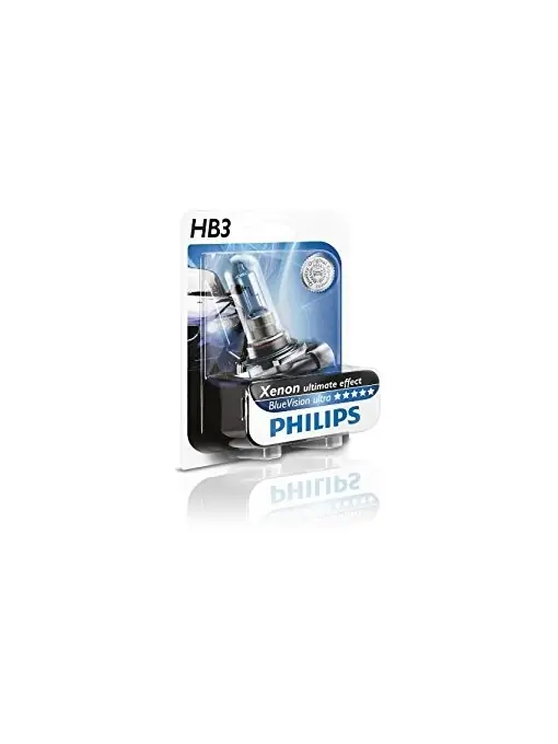 Bec auto cu halogen pentru far Philips HB4 Blue Vision Ultra, 12V, 65W, 1 Bec Ultima șansă