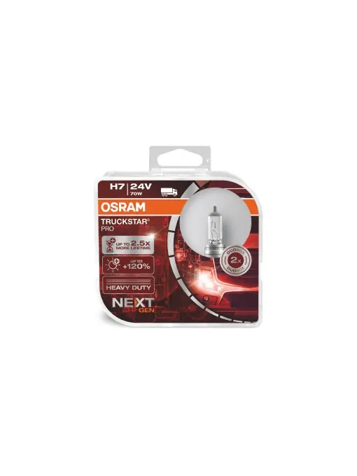 Preț mic SET 2 BECURI CAMION 24V H7 70 W TRUCKSTAR PRO +120% NextGen OSRAM