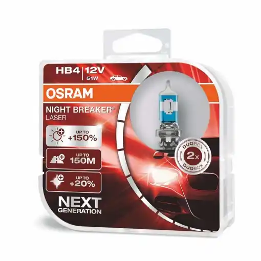 Set 2 buc Bec HB4 Night Breaker Laser Next Generation +150% 12V 55W Lichidare de stoc