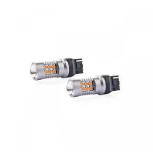 Set becuri auto cu LED CANBUS W21W T20 24 SMD 6.2W Orange 12/24V Cel mai bun preț