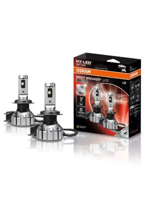 Set 2 H7 Osram Night Breaker Smart LED OMOLOGARE RAR Street Legal +330% (64210DWNBSM-2HB) Ultima șansă