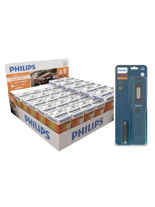 Popular Pachet becuriI PHILIPS 12V (20*H7 + 10*H4) + Lampa LED PHILIPS GRATIS