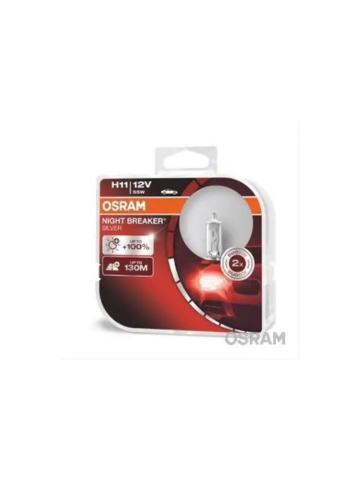 64211Nbs-Hcb Set 2 Becuri H11 12V55W Night Breaker Silver 100% Osram Bestseller