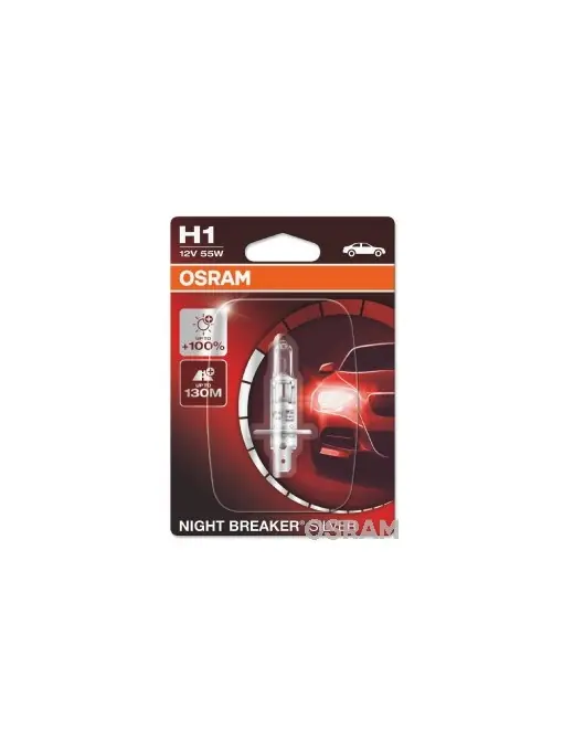 Bec 12V H1 55 W Night Breaker Silver +100% Blister 1 Buc Osram Reducere de preț
