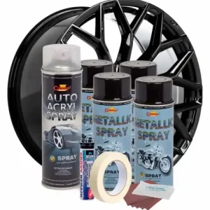 Discount Kit complet reparatie si vopsire jante culoare Negru Metalizat, V4