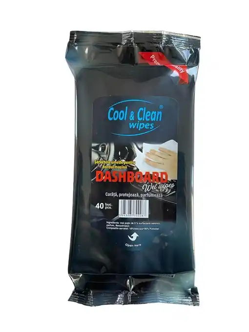 Preț promoțional Servetele umede pentru bord Cool&Clean Wipes 40 buc