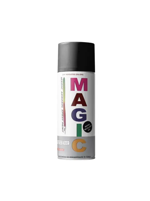Ofertă exclusivă Magic - Vopsea spray Negru Metalizat 676 400 ml