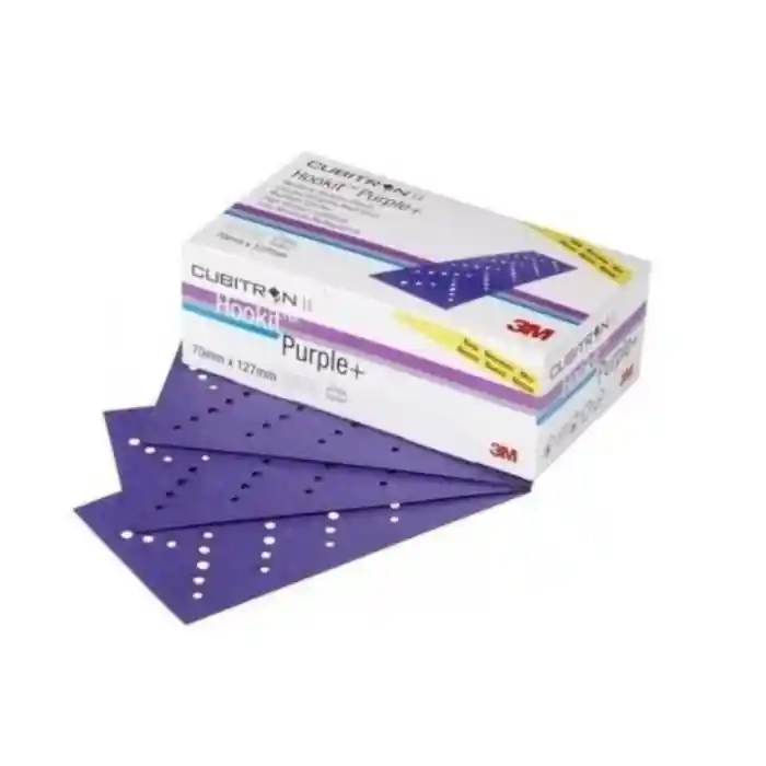 Discount Coala abraziva slefuit velcro, 3M Hookit Coupes Purple+, duritate P240, diamensiune 70 x 127 mm