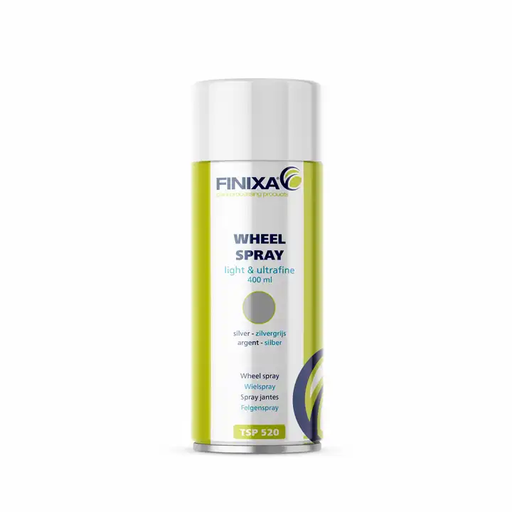 Spray vopsea, Finixa TSP 5X0, culoare negru/argintiu jante, gramaj 400 ml Noutate