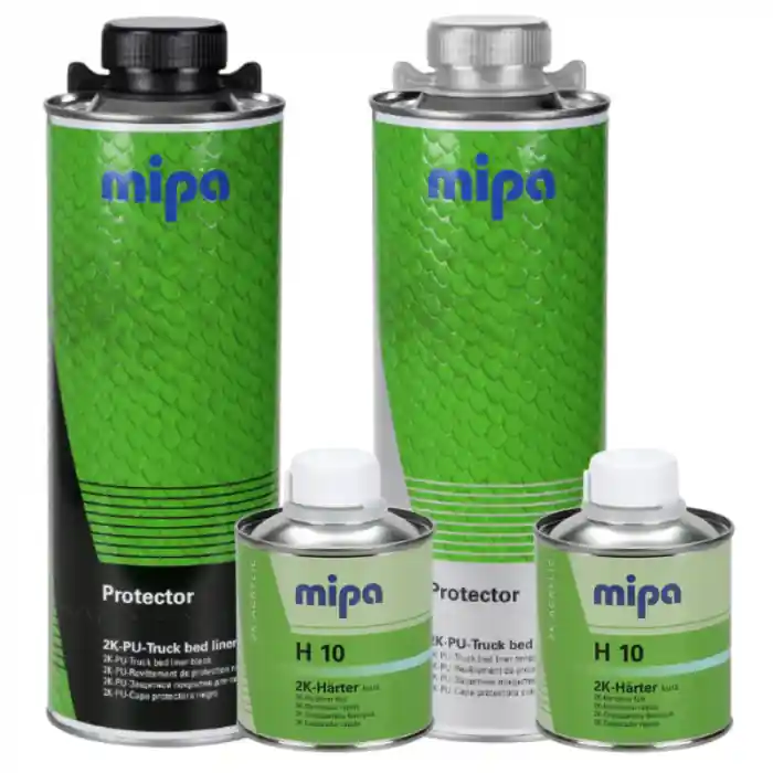 Vopsea heavy duty antizgarieturi, Mipa Protector, culoare la alegere, gramaj 750 grame + 250 grame intaritor, set 4 bucati + pistol Reducere extra
