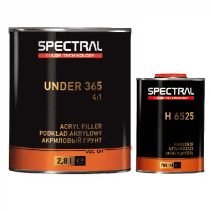 Noutate Primer / Filler acrilic, Novol Spectral Under 365, culoare alb / gri / negru, gramaj 2.8 litri filler + 700 ml intaritor
