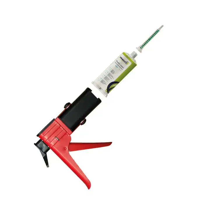 Preferatul clienților Pistol manual, Finixa PLI 10, pentru aplicat adezivi 2K, adeziv epoxidic bicomponent 50 ml