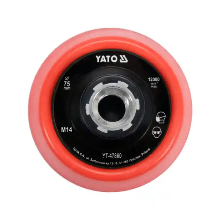 Doar azi Taler velcro M14, Yato YT-47860, suport disc, diametru 75 mm