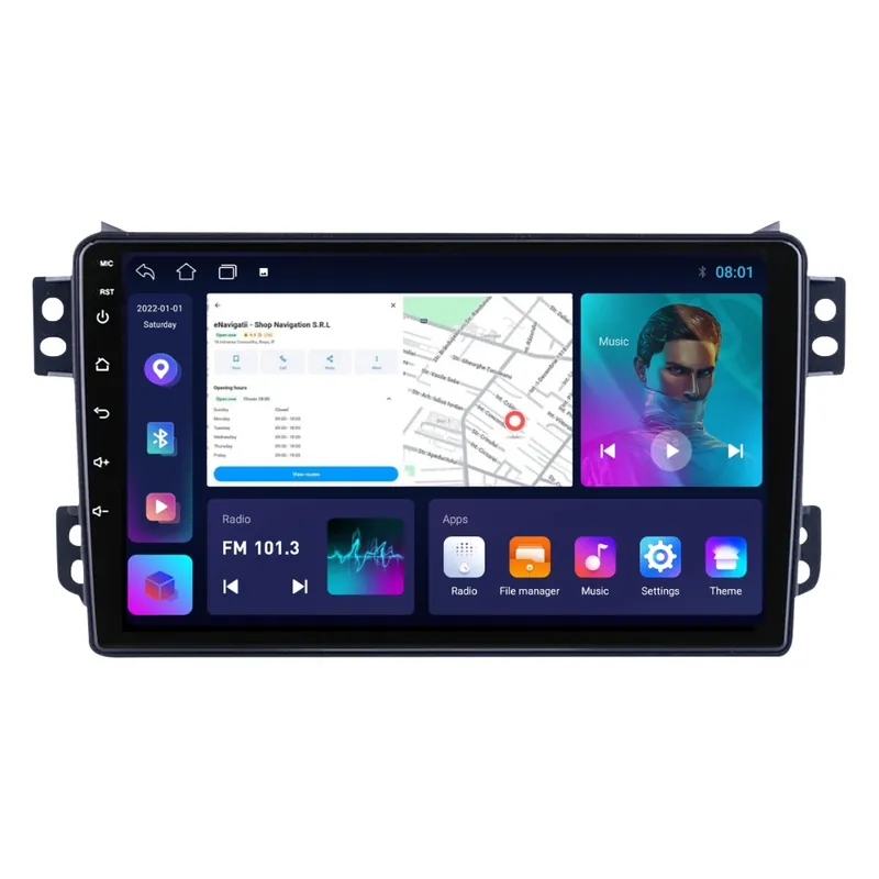Navigatie Suzuki Splash (2008-2015) cu Android, 1GB RAM, 16 GB, Ecran IPS 9" 1024 x 600, WiFi, Bluetooth, suport camera DVR Calitate înaltă