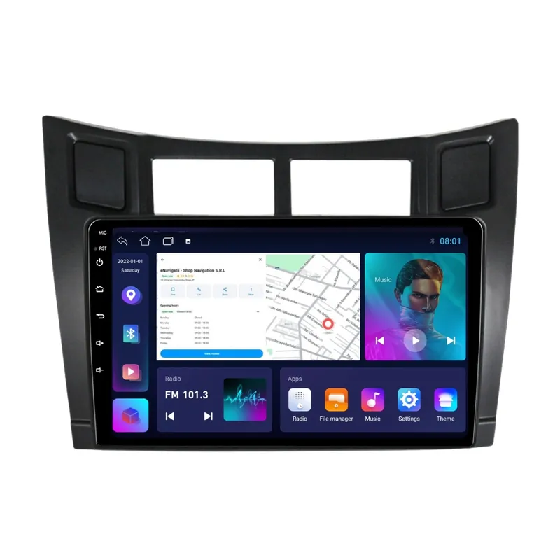 Transport gratuit Navigatie Toyota Yaris P9 (2006-2011) cu Android, 1GB RAM, 16 GB, Ecran IPS 9" 1024 x 600, WiFi, Bluetooth, suport camera DVR