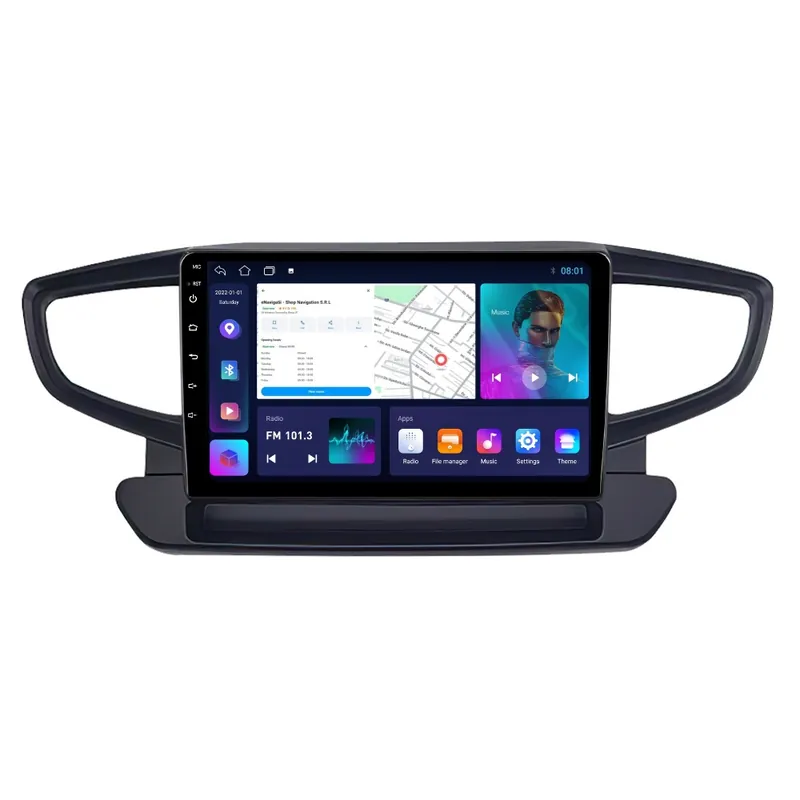 Reducere extra Navigatie Hyundai Ioniq (2016-2019) cu Android, 1GB RAM, 16 GB, Ecran IPS 9" 1024 x 600, WiFi, Bluetooth, suport camera DVR