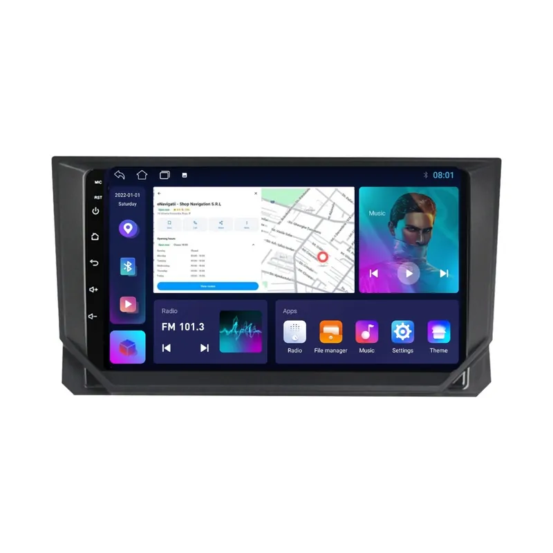 Ofertă Navigatie Seat Ibiza V (dupa 2017) cu Android, 1GB RAM, 16 GB, Ecran IPS 9" 1024 x 600, WiFi, Bluetooth, suport camera DVR