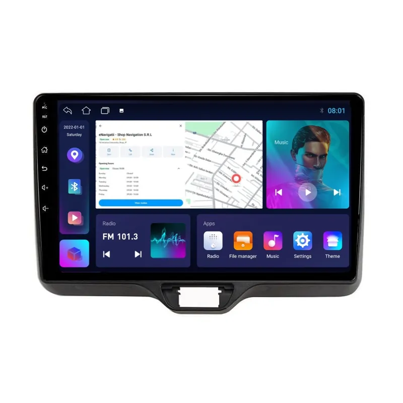 Navigatie Toyota Yaris P21 (dupa 2020) cu Android, 1GB RAM, 16 GB, Ecran IPS 9" 1024 x 600, WiFi, Bluetooth, suport camera DVR Ieftin