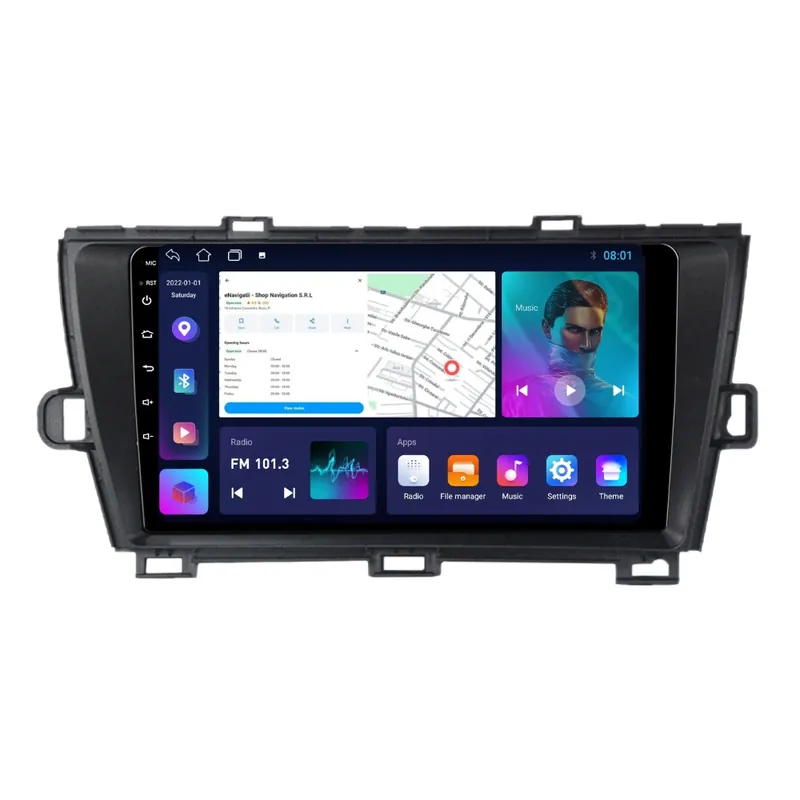 Ultima șansă Navigatie Toyota Prius W3 (2009-2015) - Negru cu Android, 1GB RAM, 16 GB, Ecran IPS 9" 1024 x 600, WiFi, Bluetooth, suport camera DVR