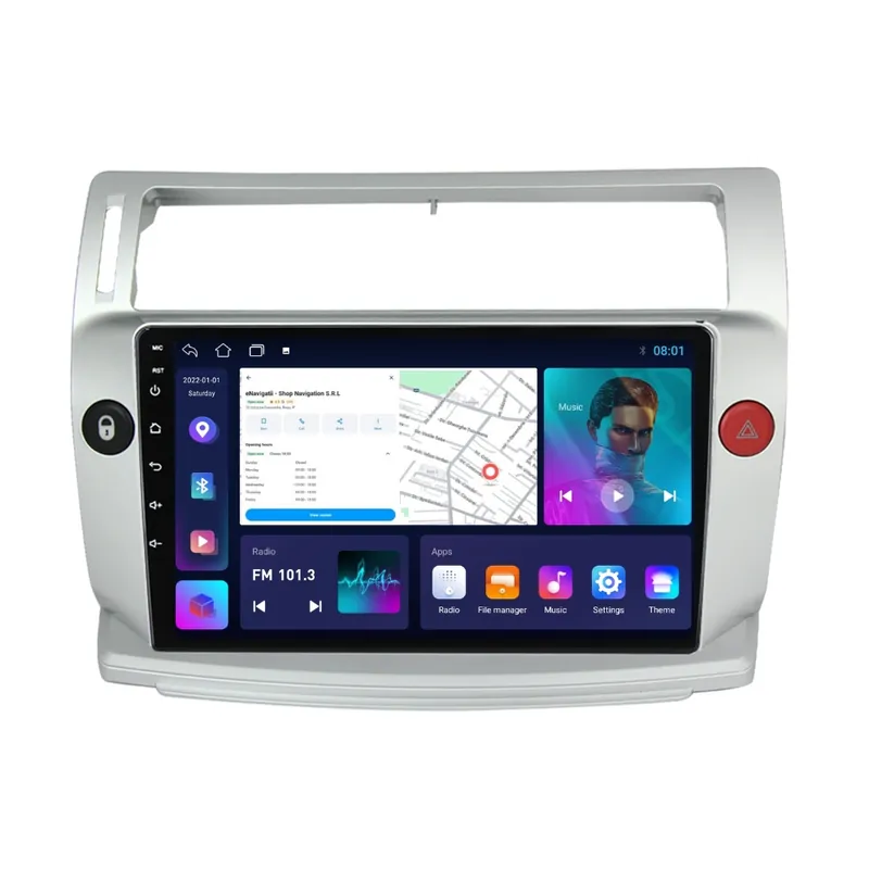 Navigatie Citroen C4 I (2004-2009) Gri cu Android, 1GB RAM, 16 GB, Ecran IPS 9" 1024 x 600, WiFi, Bluetooth, suport camera DVR Chilipir