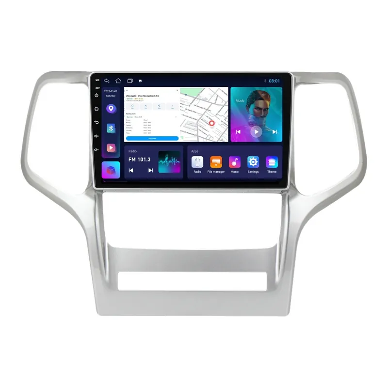 Retur gratuit Navigatie Jeep Grand Cherokee IV (2011-2014) cu Android, 1GB RAM, 16 GB, Ecran IPS 9" 1024 x 600, WiFi, Bluetooth, suport camera DVR