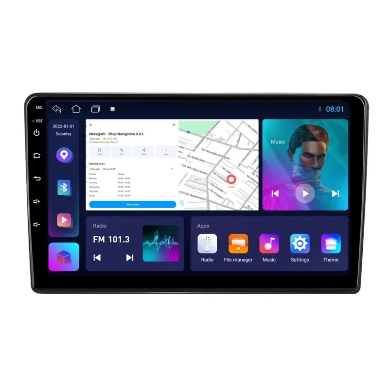 Disponibil imediat Navigatie Suzuki Grand Vitara I (1998-2005) cu Android, 1GB RAM, 16 GB, Ecran IPS 9" 1024 x 600, WiFi, Bluetooth, suport camera DVR
