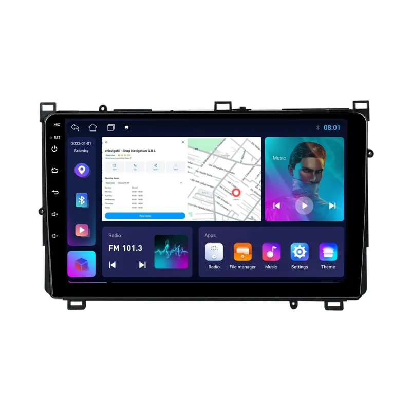 Premium Navigatie Toyota Auris E18 (2015-2019) cu Android, 2GB RAM, 32 GB, Ecran IPS 9" 1280 x 720, CarPlay & Android Auto, WiFi, Bluetooth, suport camera DVR