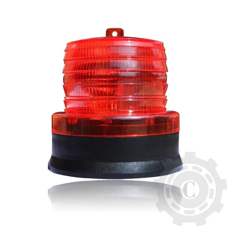 Ieftin LED rosu intermitent de atentionare cu incarcare solara