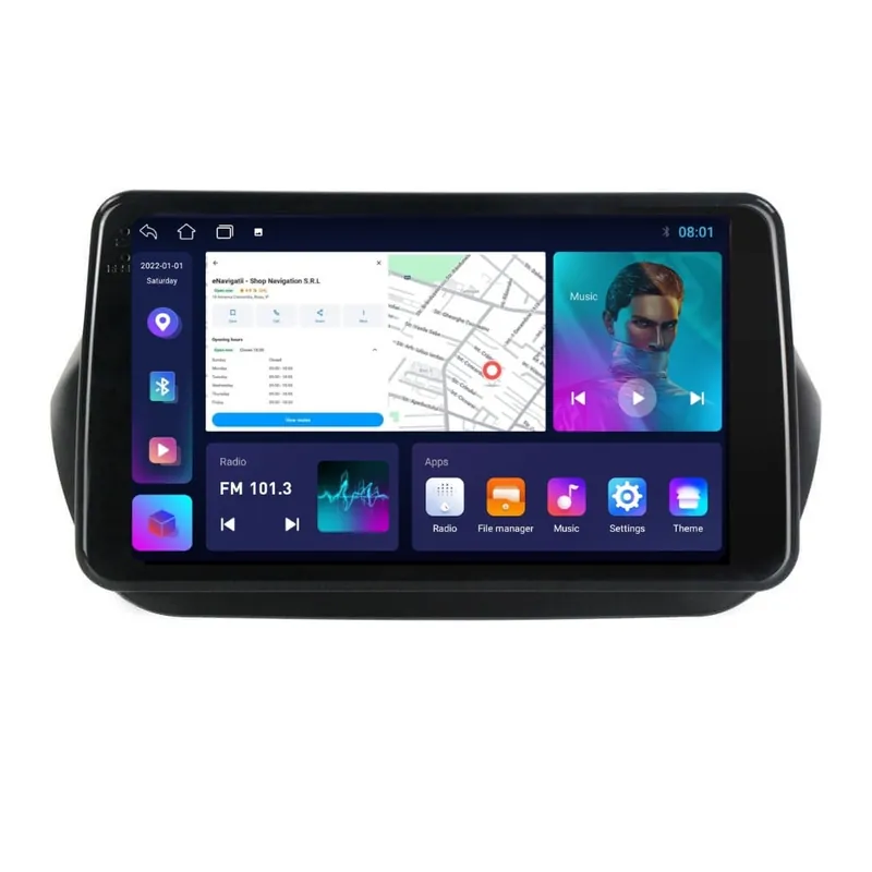 Navigatie Peugeot Bipper (2008-2018) cu Android, 1GB RAM, 16 GB, Ecran IPS 9" 1024 x 600, WiFi, Bluetooth, suport camera DVR Discount