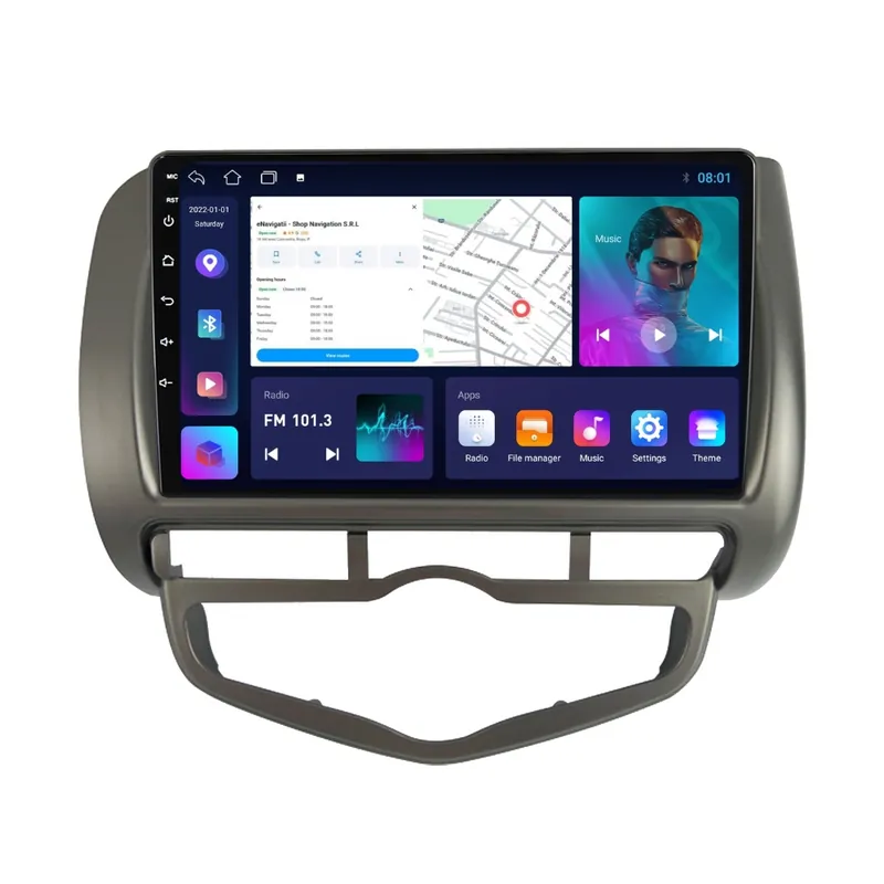 Comandă acum Navigatie Honda Jazz City Clima Auto (2002-2007) cu Android, 2GB RAM, 32 GB, Ecran IPS 9" 1280 x 720, CarPlay & Android Auto, WiFi, Bluetooth, suport camera DVR