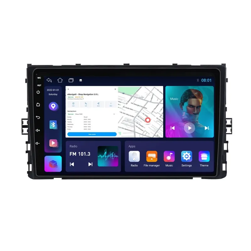 Navigatie VW T-Cross (dupa 2018) cu Android, 2GB RAM, 32 GB, Ecran IPS 9" 1280 x 720, CarPlay & Android Auto, WiFi, Bluetooth, suport camera DVR Lichidare de stoc