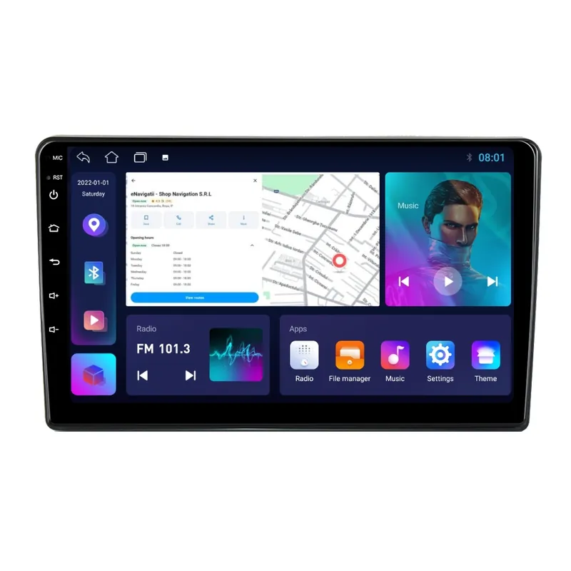 Navigatie Seat Cordoba (2002-2009) cu Android, 2GB RAM, 32 GB, Ecran IPS 9" 1280 x 720, CarPlay & Android Auto, WiFi, Bluetooth, suport camera DVR Disponibil imediat