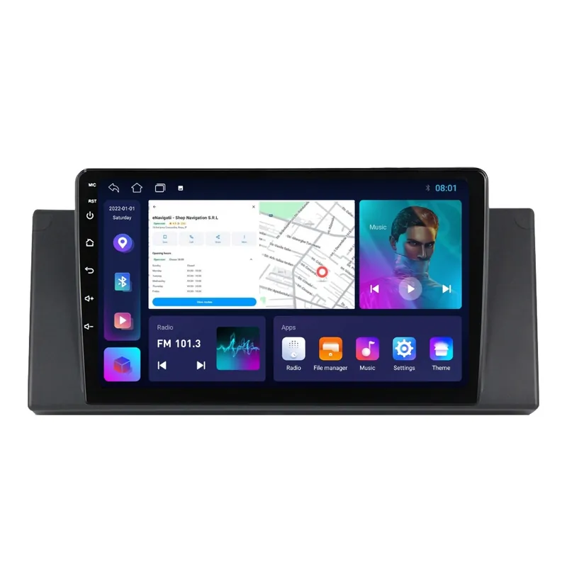 Navigatie BMW Seria 5 E39 (1995-2003) cu Android, 2GB RAM, 32 GB, Ecran IPS 9" 1280 x 720, CarPlay & Android Auto, WiFi, Bluetooth, suport camera DVR Promoție