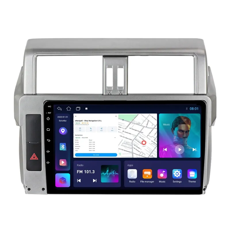 Navigatie Toyota Land Cruiser Prado J150 (2009-2013) cu Android, 2GB RAM, 32 GB, Ecran IPS 9" 1280 x 720, CarPlay & Android Auto, WiFi, Bluetooth, suport camera DVR Transport gratuit
