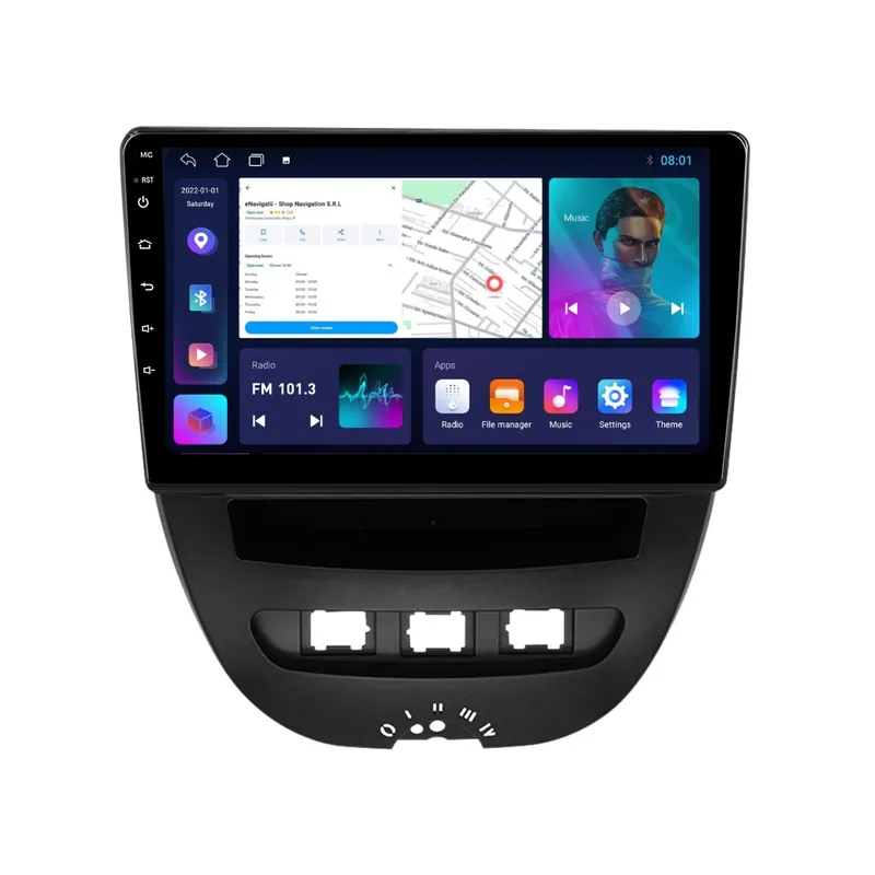Bestseller Navigatie Toyota Aygo B1 (2005-2014) cu Android, 2GB RAM, 32 GB, Ecran IPS 10" 1280 x 720, CarPlay & Android Auto, WiFi, Bluetooth, suport camera DVR
