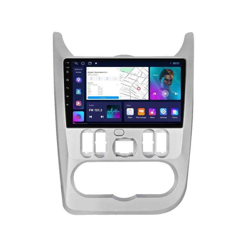 Navigatie Dacia Duster 1 (2010-2013) cu Android, 2GB RAM, 32 GB, Ecran IPS 9" 1280 x 720, CarPlay & Android Auto, WiFi, Bluetooth, suport camera DVR Preț mic