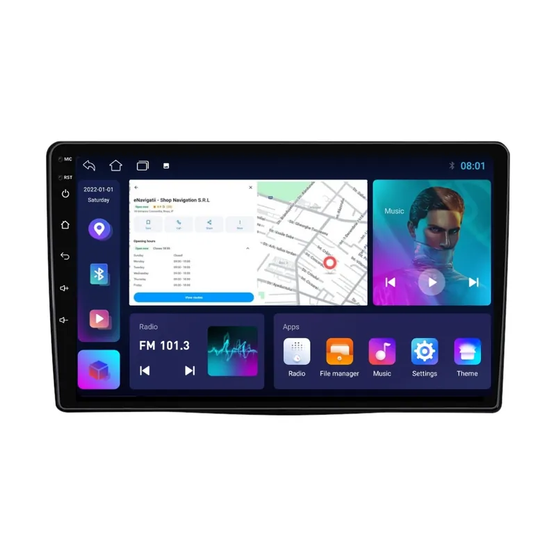 Noutate Navigatie Fiat 500L (dupa 2012) cu Android, 2GB RAM, 32 GB, Ecran IPS 10" 1280 x 720, CarPlay & Android Auto, WiFi, Bluetooth, suport camera DVR