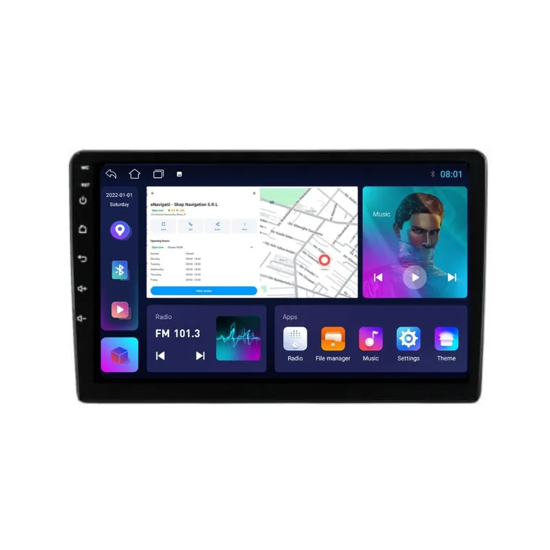 Preț mic Navigatie Jeep Wrangler III (2007-2018) cu Android, 2GB RAM, 32 GB, Ecran IPS 10" 1280 x 720, CarPlay & Android Auto, WiFi, Bluetooth, suport camera DVR