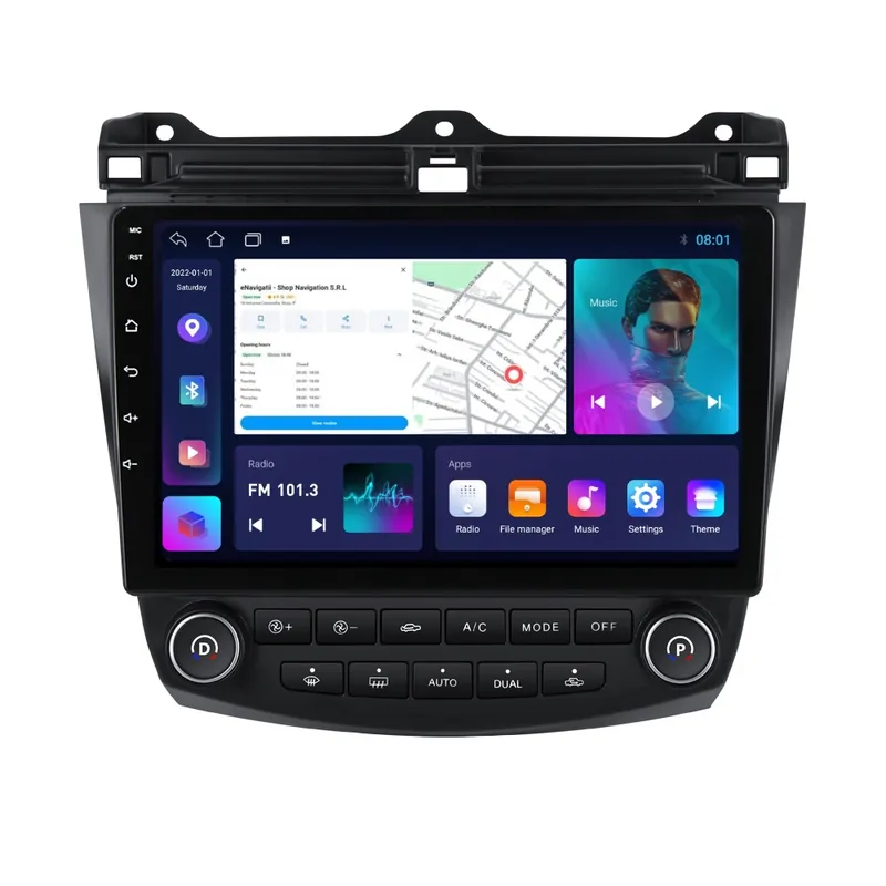 Retur ușor Navigatie Honda Accord VII (2003-2008) cu Android, 2GB RAM, 32 GB, Ecran IPS 10" 1280 x 720, CarPlay & Android Auto, WiFi, Bluetooth, suport camera DVR